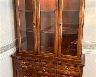 Breakfront with lighted cabinet