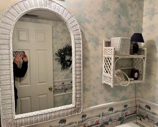 White wicker accessories