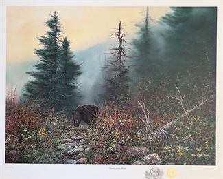 Robert A. Tina artist's proof "Thunder in the Thicket". This is one of dozens of the artist's watercolors available at this sale!
