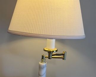 Marble and brass swivel lamp