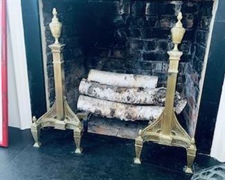 Extraordinary Art Deco Andirons