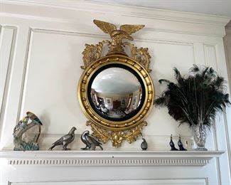 Fine quality Gilt Convex mirror with Eagle Mount