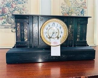 Late 19thC marble clock