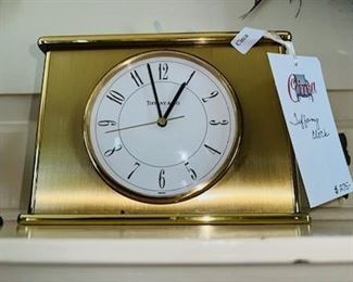 Tiffany brass clock