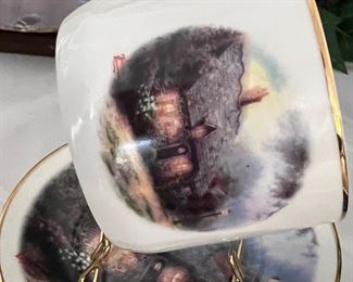 Cup & Saucer Thomas Kinkade Moonlight Cottage 