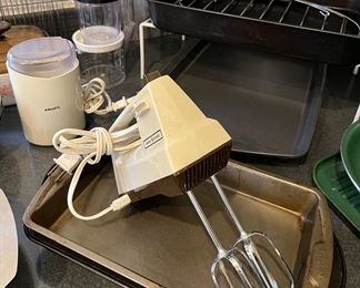 Sheet Pan, Hand Mixer, Coffee Grinder