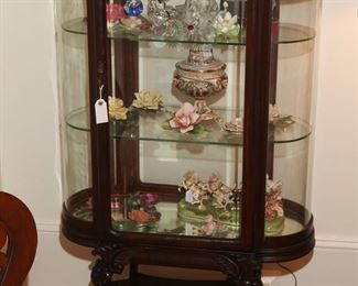 MAHOGANY AND GLASS (ALL FOUR SIDES) VICTORIAN STORE DISPLAY CABINET