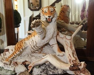 A Beautiful Work of Art on a solid wood base, Limited Edition #74 of 100.  Size 18" X 31" x 27"by the artist, M. Simpson, Stoke - on - Trent, England