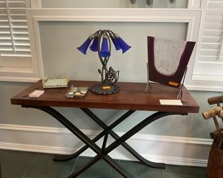 Wood and Metal side table.