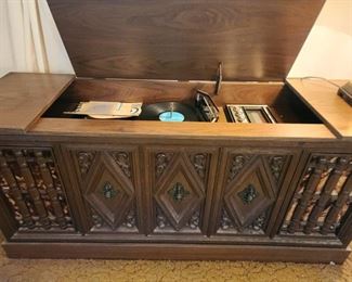 Vintage Console Stereo with Original Paperwork