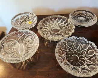 Vintage Crystal and Glass Ashtrays