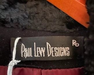 Vintage Paul Levy Designs black coat.