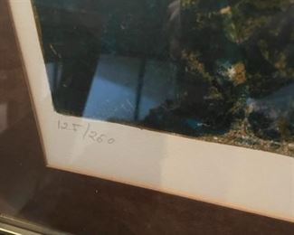 SUNOL ALVAR WOMAN W/DOVE S/N COLOR LITHOGRAPH WITH INSCRIPTION & PENCIL DRAWING.