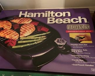 Hamilton Beach indoor/outdoor grill in box