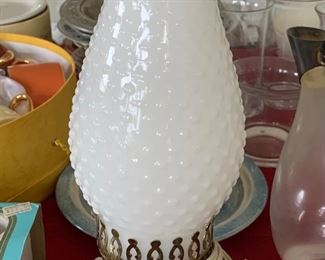 Milk glass lamp