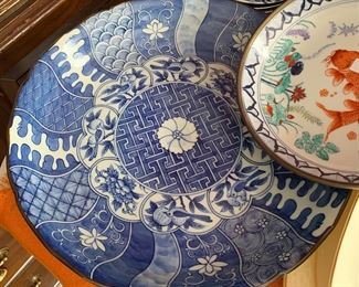 Blue and white large bowl