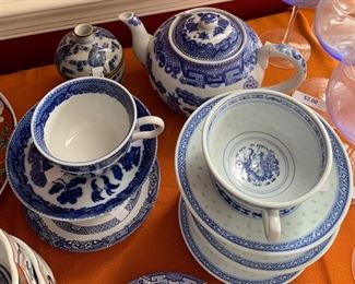 Blue and white pottery