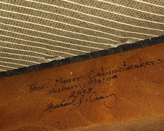 Signature on chair