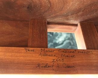 Signature on loveseat