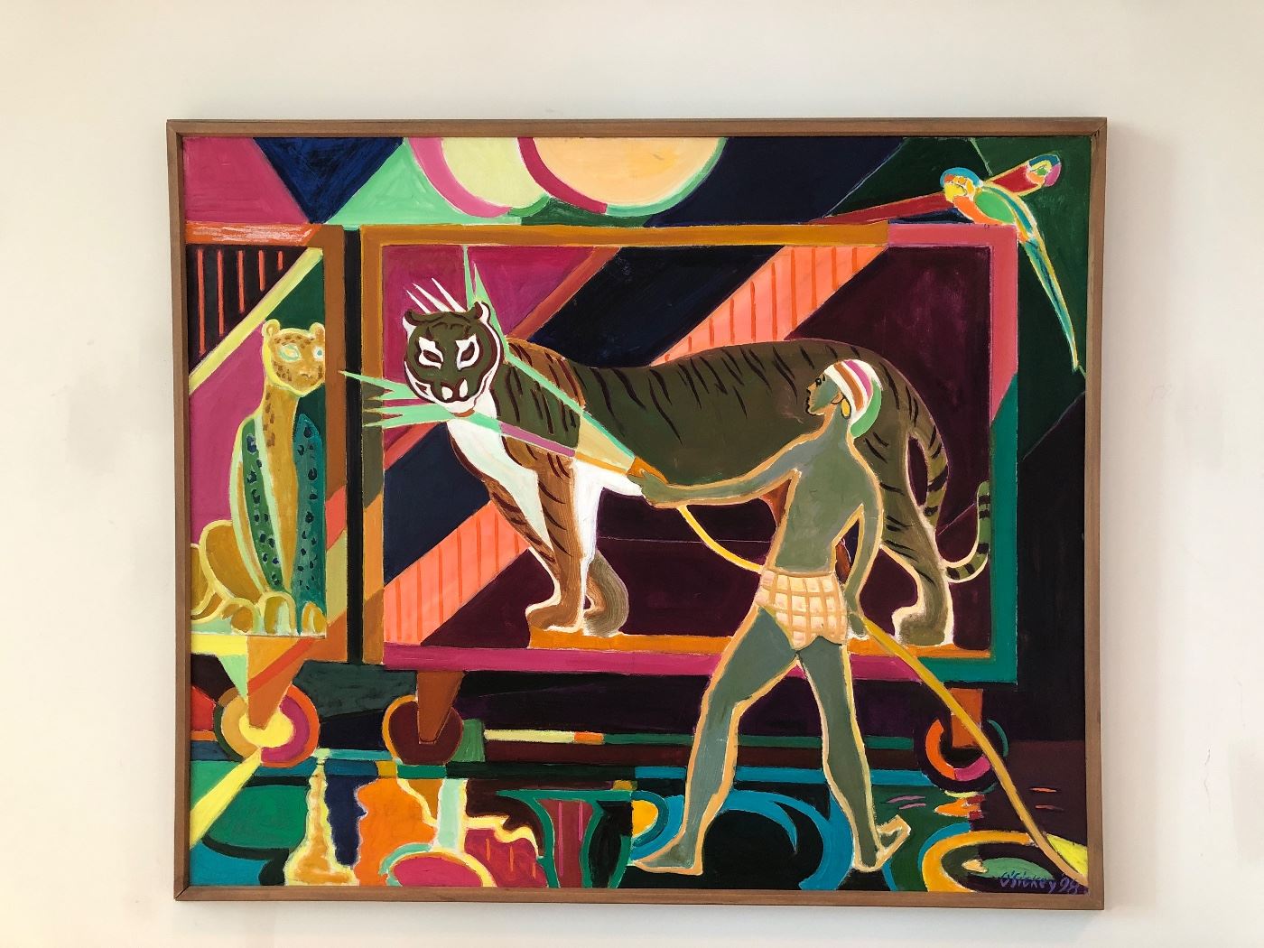 Joseph O’Sickey Cleveland, “Watering The Tiger”  43” x 50”, 1998 oil on canvas