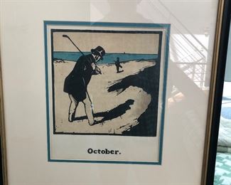 William Nicholson Golf October print