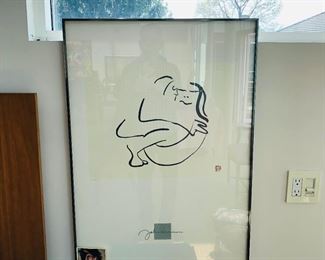 Bruce McGaw Graphics "Bag One" estate authorized print # 2623/5000, 1988. John Lennon and Yoko Ono art print 