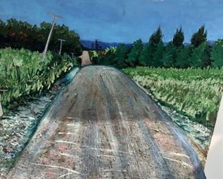 Oil painting on heavy paper