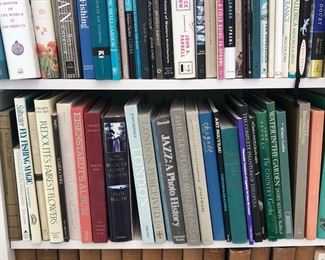 Many books throughout the house