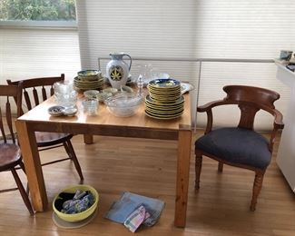 Kitchen table made by Rustbelt Reclamation from wood salvaged from the Holden arboretum red barn