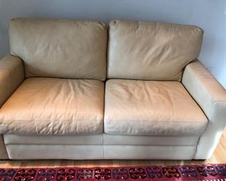 Comfort Sleeper leather loveseat