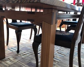 Detail of Rutkowski Furniture Studios dining room table