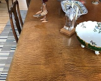  Top of Rutkowski furniture studios Dining Table, which is a little sun distressed