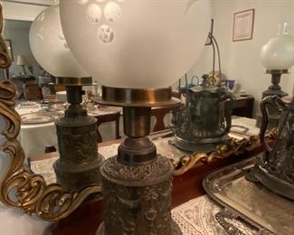 Antique French Parlor Lamps