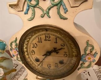 Fabulous Antique Hand Painted Mantle Clock!