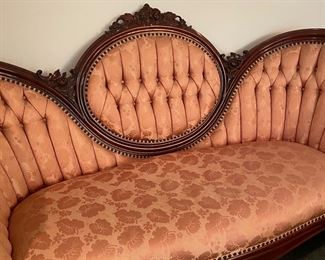 Antique Walnut Victorian Sofa