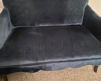 Fabulous Blue Velvet Settee