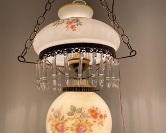 Beautiful Vintage Hanging Hurricane Lamp!