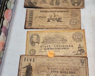 LOT OF VINTAGE CONFEDERATE BILLS
