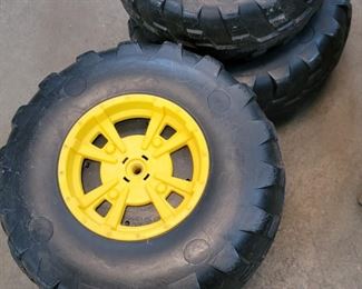 LARGE PLASTIC TOY CAR WHEELS