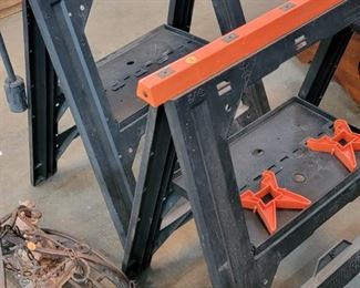 TWO FOLDABLE SAW HORSES