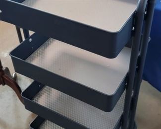 FOUR TIER ROLLING SHELF