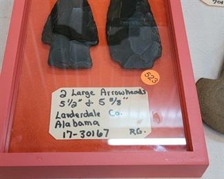 TWO LARGE ARROWHEADS