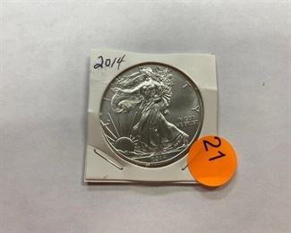 2014 WALKING LIBERTY 1OZ SILVER DOLLAR