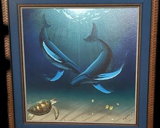 “In The Company Of Whales” Artist: Wyland (This Has A Certificate Of Authenticity From Wyland Galleries) Signed Artwork