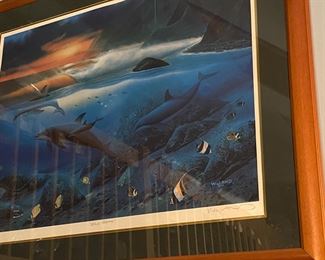 “Island Dolphins” #284/450 Artist: Wyland (Certificate Of Authenticity Included From Wyland Galleries) 