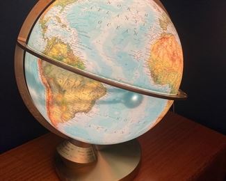 Vintage National Geographic Lighted Globe