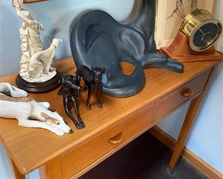 Arnart Pucci Victorian Woman with Borzoi Dog Figurine, Borzoi Wolfhound, Bronze Brass Metal Pair of Whippets Itslian Greyhound Dog Figurine Statue, Austin Productions Rare 1989 Post Modernist Greyhound Bronze Artist Signed Alexander Danel A. Danel, Illustration of Borzoi Wolfhound by Artist Klaus Staudt, K. Staudt