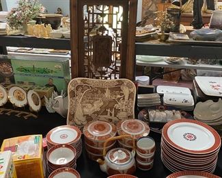 1960’s Datang Red Dinnerware Set Made In Taiwan