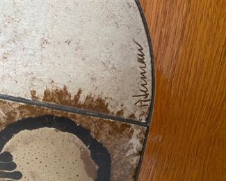 Signature On Teak Coffee Table