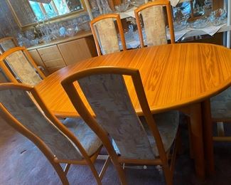 Skovby DC.Line Model DC05T Danish Dining Table With 3 Leafs And 12 Chairs, Danish Teak, House Of Denmark, 3 Leafs Store Conveniently Under Table To Make A 6 Person Beautiful Table